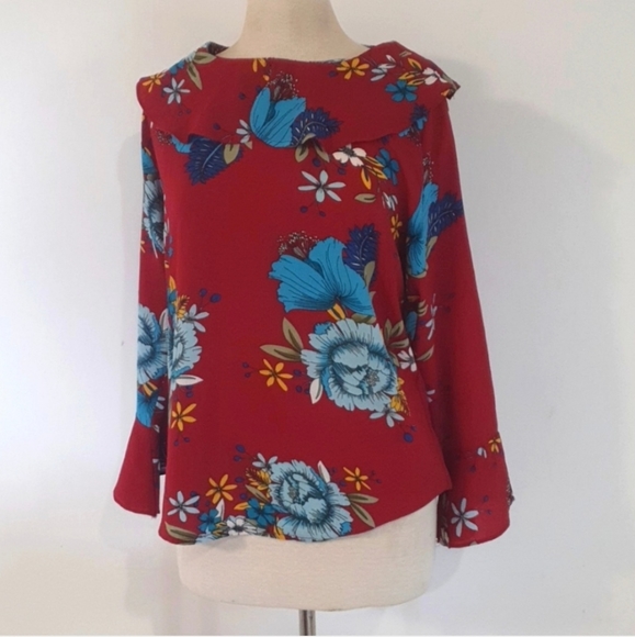 Tops - ♻️ 3 for $20 Bundle  NEW Peniwren Size 14 approx Floral Ruffle Top
